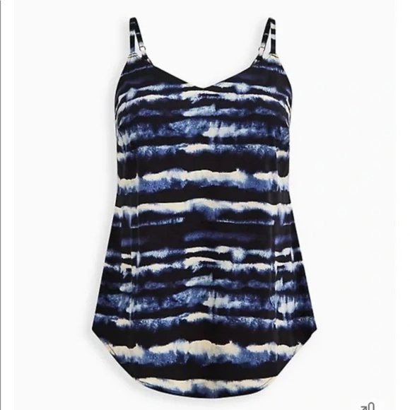 torrid Tops - NWT TORRID AVA CAMI - STRETCH CHALLIS TIE-DYE BLUE